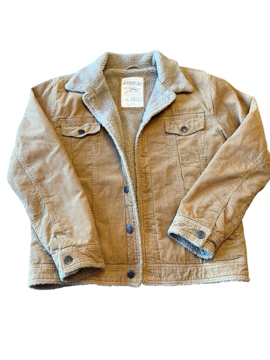 Aeropostale Jackets & Blazers - Aeropostale Corduroy Sherpa-Lined Trucker Jacket in Camel Size L